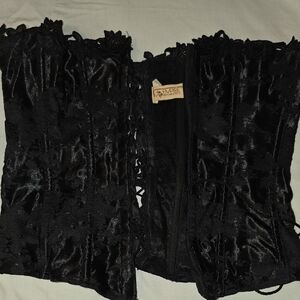 Stylish Black Floral Corset